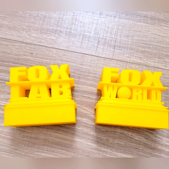 Fox Lab and Fox World 3D print logo - Picture 1 of 2